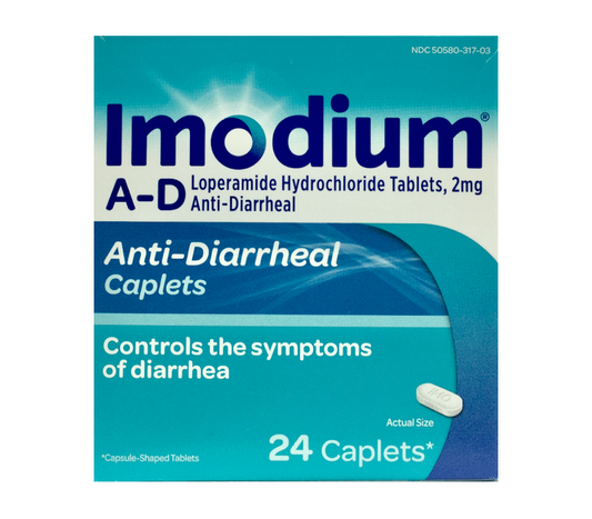 이모디움 A-D 로페라미드 HCl 2mg 설사 완화 정제 24정