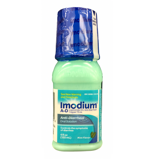 이모디움 A-D 로페라미드 HCl 1mg 설사 완화 액상 지사제 120ml 2병 (240ml)