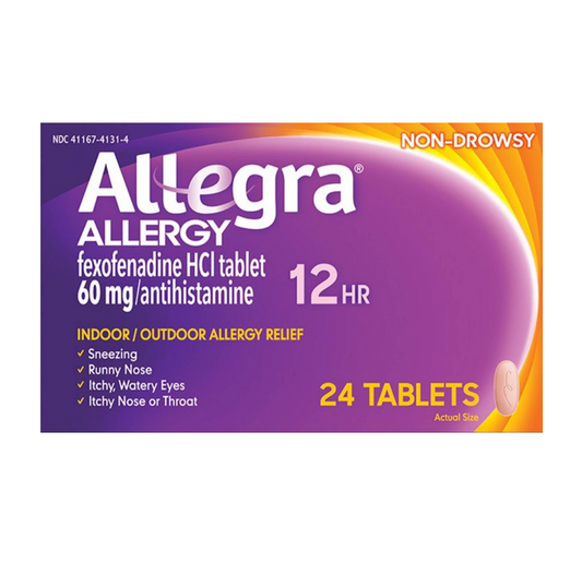 알레그라 펙소페나딘 60mg 12시간 알레르기 완화 항히스타민정 24정