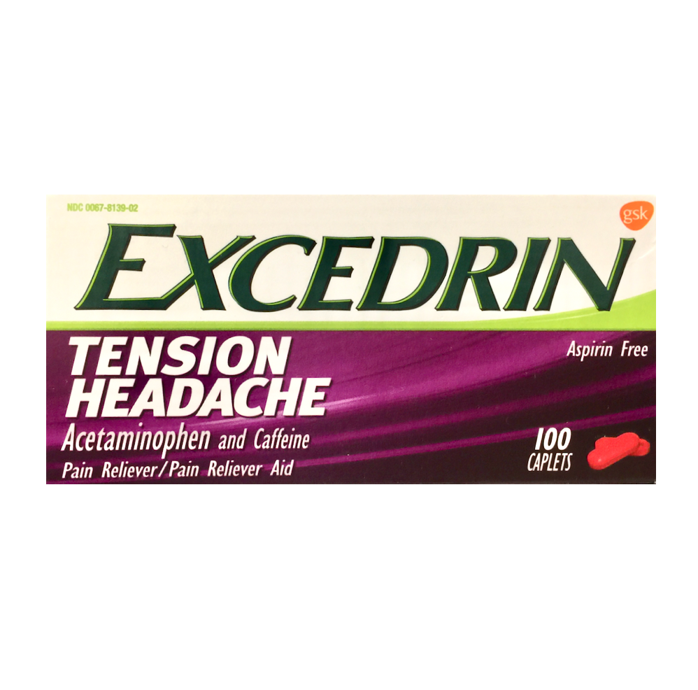 엑시드린 긴장성 두통 아세트아미노펜 500mg + 카페인 65mg 100정