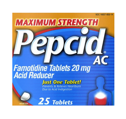 펩시드 AC 맥시멈 스트렝스 파모티딘 20mg 속쓰림 완화·예방 위산억제제 25정