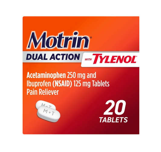 모트린 듀얼 액션 이부프로펜 125mg + 아세트아미노펜 250mg 20정
