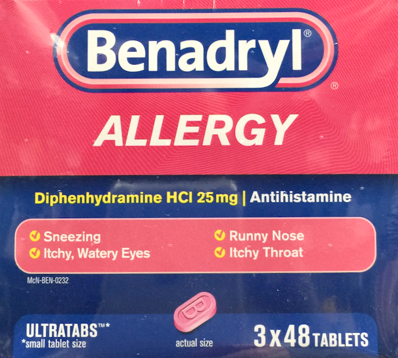 6+ 베내드릴 Benadryl 디펜하이드라민 25mg 알러지 릴리프 48정 3팩 (144정)