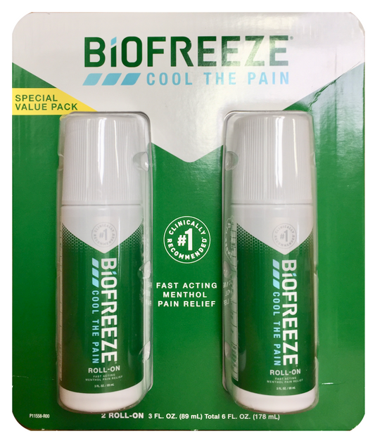 바이오프리즈 Biofreeze 관절/근육통 롤온 89ml 2ct (178ml)