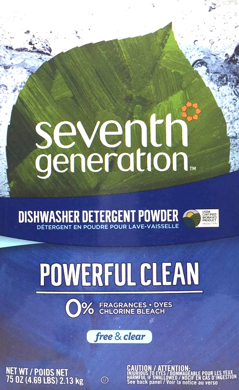 [EWG A 등급] 세븐스제너레이션 7th Generation 87% 식물성 프리&클리어 식기세척기 세제 파우더 1.28kg