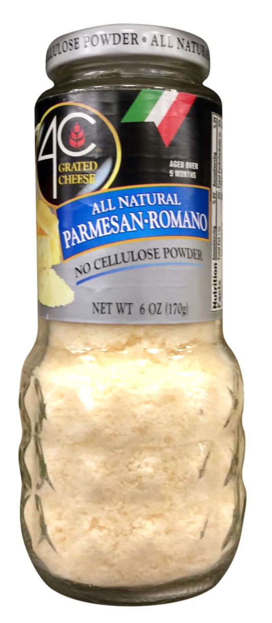 4C 셀룰로즈/글루텐/방부제-프리 파마산•로마노 치즈 170g