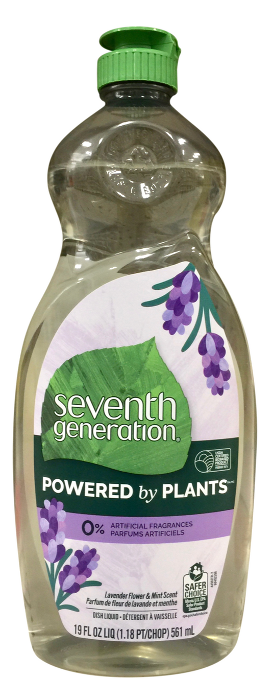 [세이퍼초이스 인증] 세븐스제너레이션 7th Generation 95% 식물성 라벤더&민트 주방세제 561ml