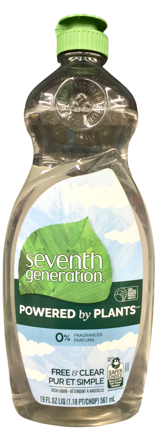 [세이퍼초이스 인증] 세븐스제너레이션 7th Generation 95% 식물성 프리&클리어 주방세제 561ml