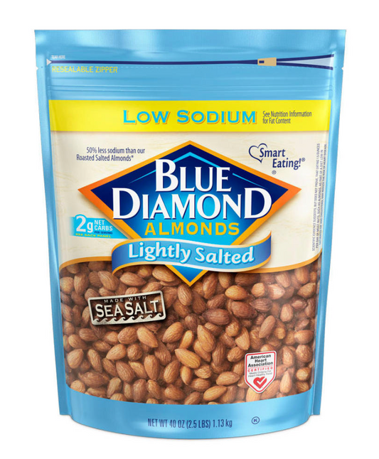 블루다이아몬드 Blue Diamond Non-GMO 라이트리 솔티드 (저염) 아몬드 1.1kg
