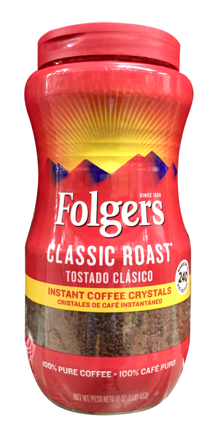 폴저스 Folgers 클래식 로스트 인스턴트 커피 453g