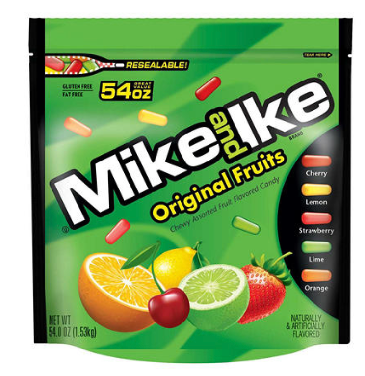 마이크앤아이크 Mike and Ike 과일 츄잉 캔디 800pc (1.53kg)