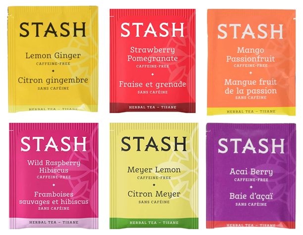 스태시 STASH Non-GMO 샘플러 과일 허브차 6가지맛