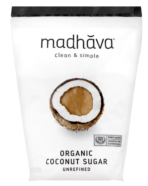 매드하바 Medhava 유기농/Non-GMO 무정제 생 코코넛 설탕 454g