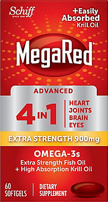 메가레드 어드밴스드 4-in-1 피시 & 크릴 오일 900mg 60정