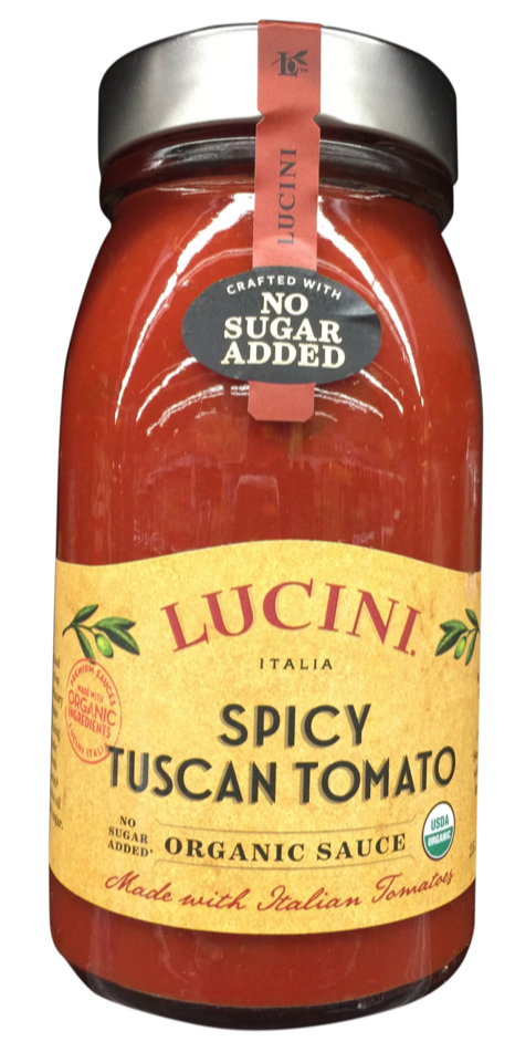 루치니 Lucini 유기농/Non-GMO 방부제/슈가-프리 스파이시 터스칸 토마토 750g 🌶