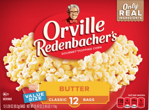 오빌 Orville Redenbacher's Non-GMO 전자렌지 버터 팝콘 12팩 (1.1kg)