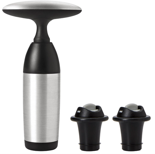 옥소 OXO SteeL 와인 진공기 & 스토퍼 2pc