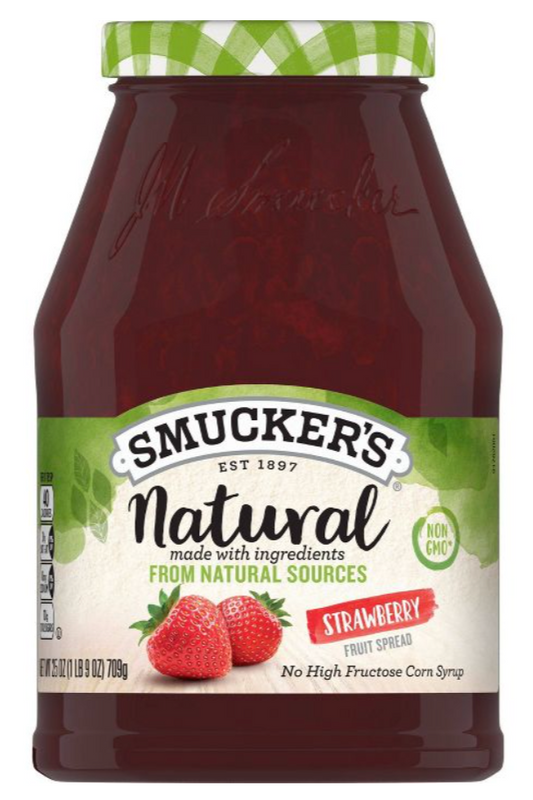 스머커 Smucker's 내추럴 Non-GMO 딸기 스프레드 709g