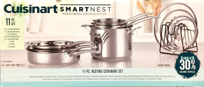 퀴진아트 Cuisinart 스마트 네스트 3중 스텐레스 인덕션 쿡웨어 세트 11pc