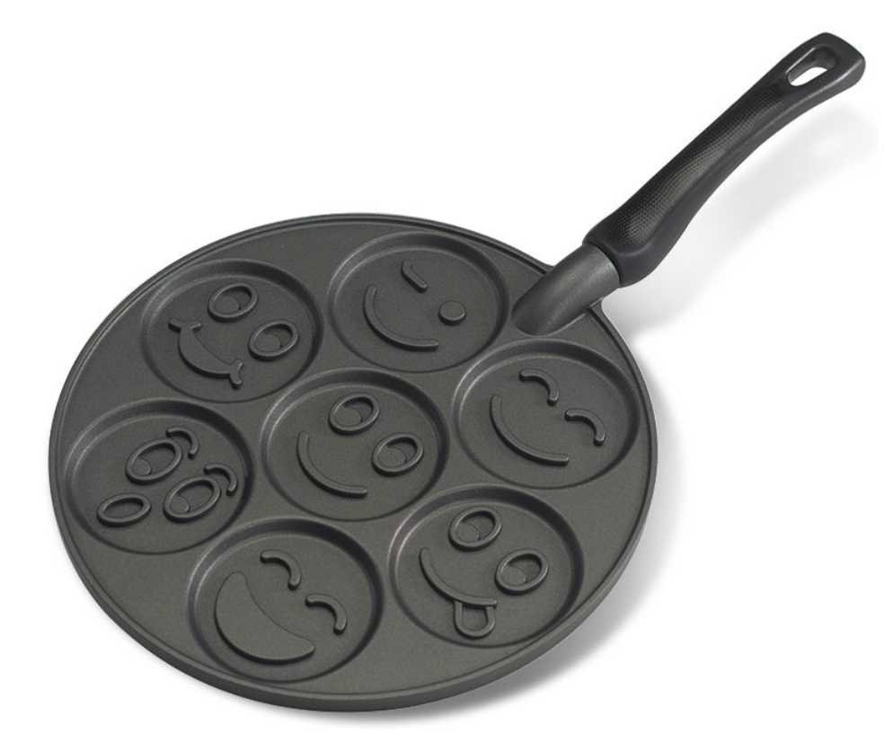 노딕웨어 Nordic Ware PFOA-프리 논스틱 팬케이크 팬 Smiley Face 10.5"