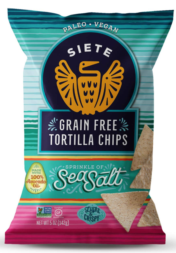 시에테 Siete Non-GMO 곡물/글루텐-프리 시솔트 토틸라 142g