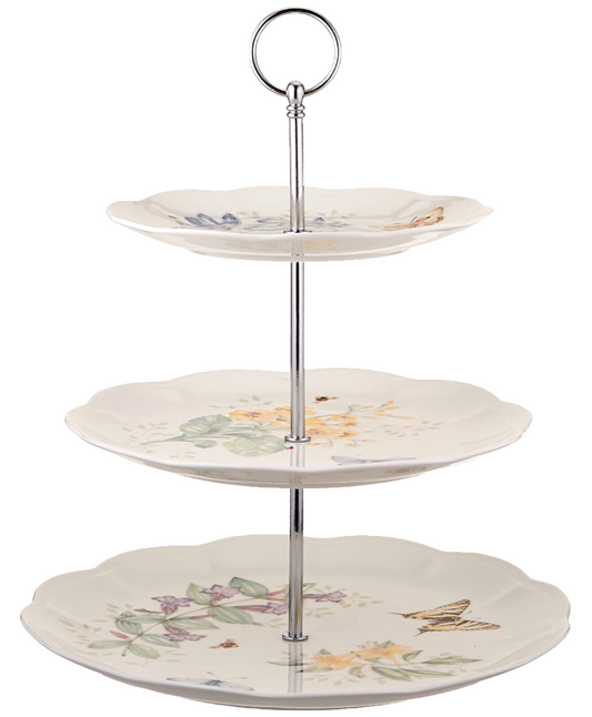 레녹스 Lenox 버터플라이 메도우 3단 서버 26.6cm