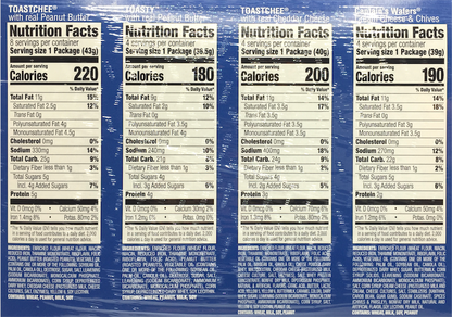 란스 Lance 샌드위치 크래커 4가지맛 스낵팩 40개 (1.6kg)