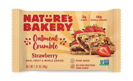 네이처스베이커리 Nature's Bakery Non-GMO 스트로베리 오트밀 크럼 스낵바 6ct (240g)