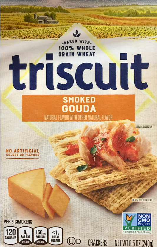 나비스코 Nabisco Non-GMO 트리스킷 훈제 고다 치즈 통곡물 크래커 240g