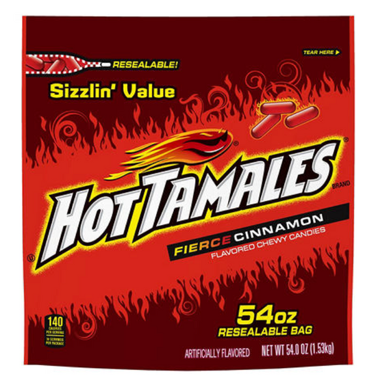 핫타말레 Hot Tamales 글루텐-프리 츄잉 계피 캔디 1.53kg