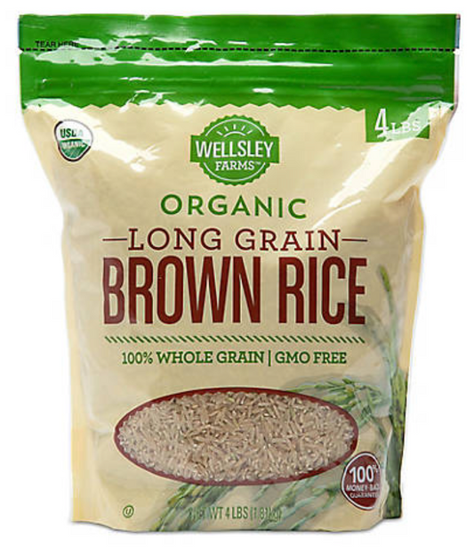 웰슬리팜 Wellsley Farms 유기농/GMO-프리 장립 현미쌀 1.8kg