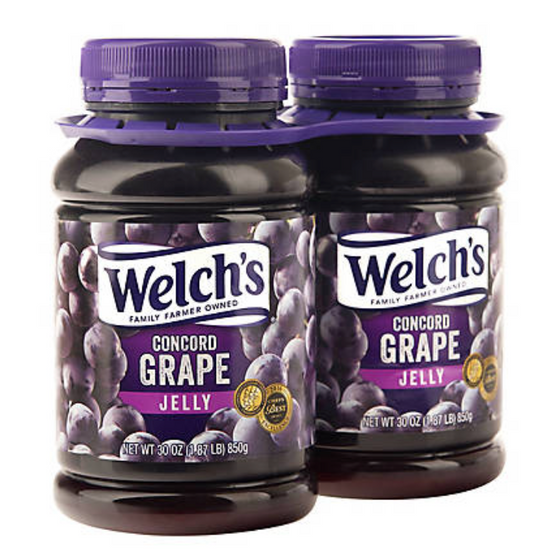 웰치 Welch's 내추럴 콩코드 포도 스프레드 850g 2ct (1.7kg)