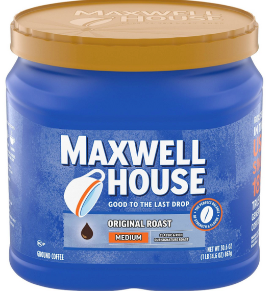 맥스웰 Maxwell 오리지널 미디엄 로스트 분쇄 커피 867g