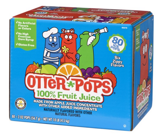 오터팝 Otter Pops 100% 과일주스 프리저 팝 80pc (4.5kg)
