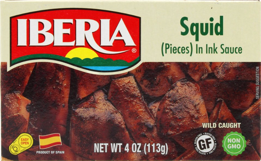 이베리아 Iberia Non-GMO 오징어 in 먹물 소스 113g 3팩 (339g)
