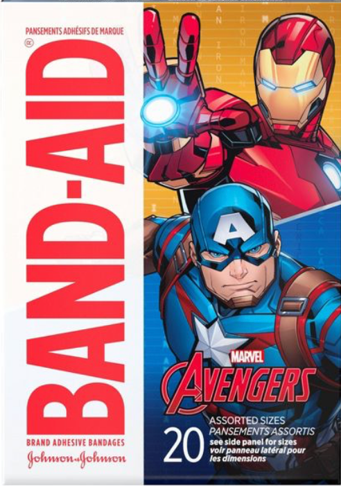 밴드에이드 Bandaid 키즈 밴드 Avengers 20매 2개 (40매)