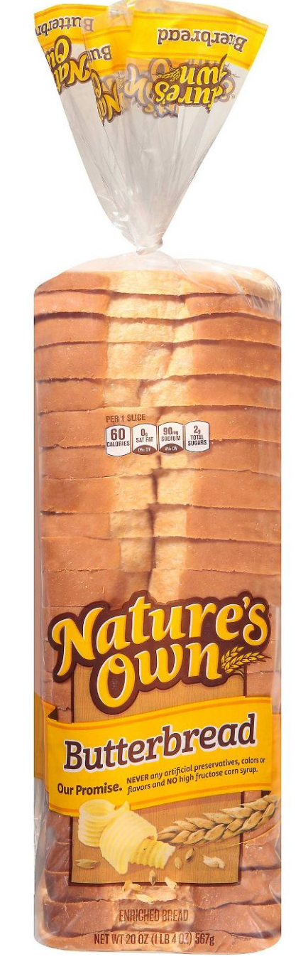 네이처스오운 Nature's Own 방부제-프리 버터 식빵 567g