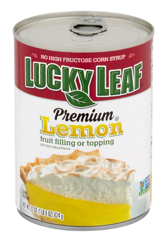 럭키리프 Lucky Leaf Non-GMO 프리미엄 레몬 파이 필링 & 토핑 595g