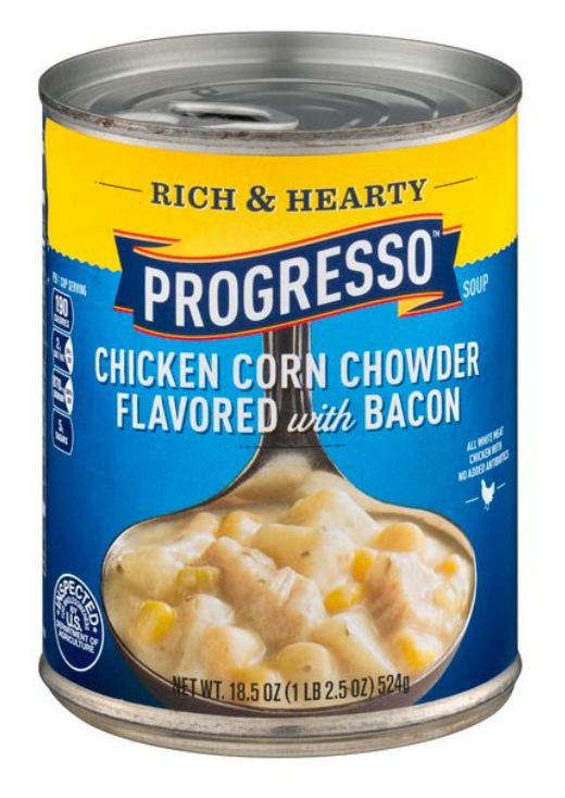 프로그레소 Progresso 치킨 콘 차우더 + 베이컨 524g 6ct (3.14kg)