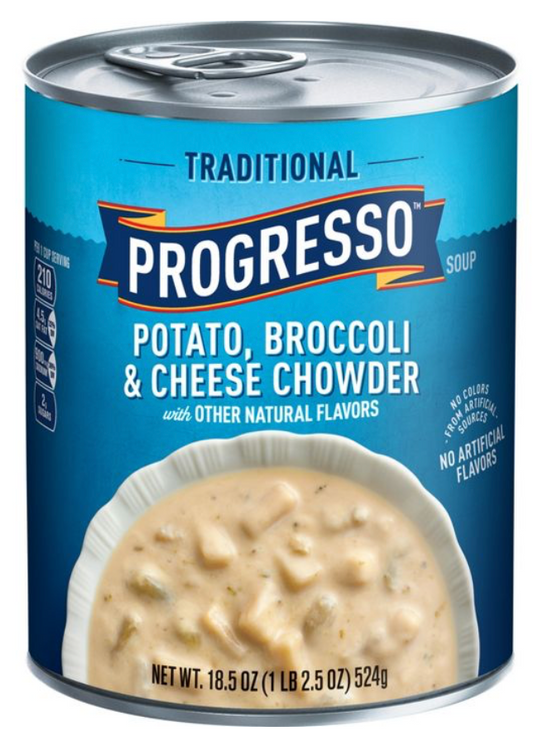 프로그레소 Progresso 감자 브로콜리 & 치즈 차우더 524g 6ct (3.14kg)