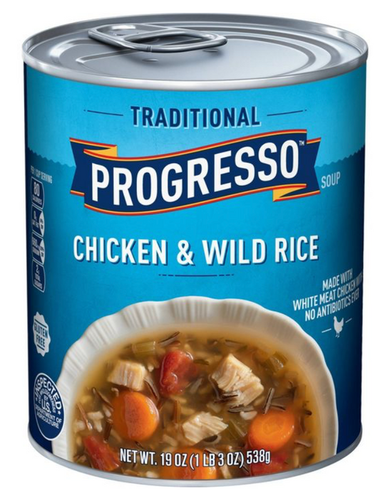 프로그레소 Progresso 글루텐-프리 치킨 & 와일드 라이스 스프 538g 6ct (3.22kg)