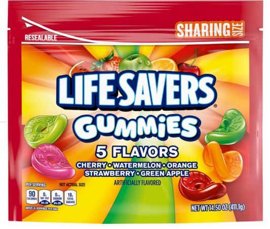 라이프세이버 Lifesavers 5가지 과일맛 거미 411g