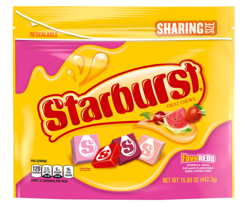 스타버스트 Starburst 페이브레드 과일 카라멜 442g