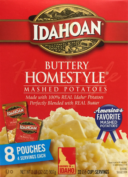 아이다호안 Idahoan 글루텐-프리 버터리 홈스타일 매시드 포테이토 113g 8팩 (904g)