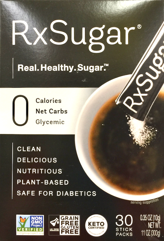 알엑스슈가 RxSugar Non-GMO 0칼로리/무혈당 알룰로즈 당뇨•케토 감미료 10g 30ct (300g)