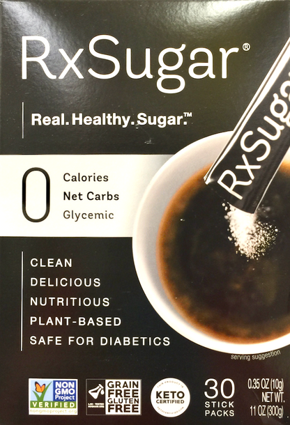 알엑스슈가 RxSugar Non-GMO 0칼로리/무혈당 알룰로즈 당뇨•케토 감미료 10g 30ct (300g)