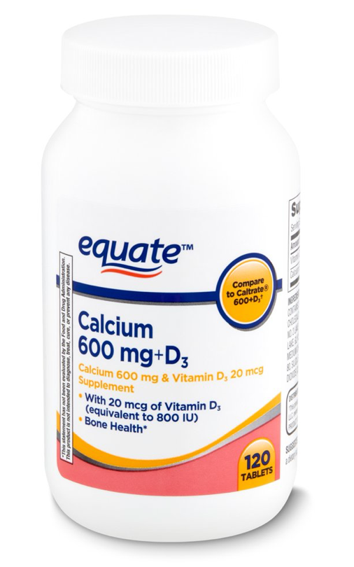 이퀘이트 Equate 칼슘 600mg + D3 120정