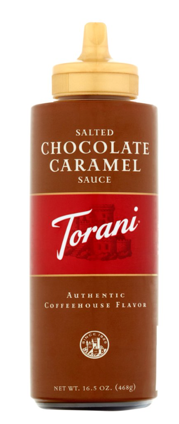 토라니 Torani GMO-프리 솔티드 초콜렛 카라멜 커피 & 디저트 토핑 소스 468g
