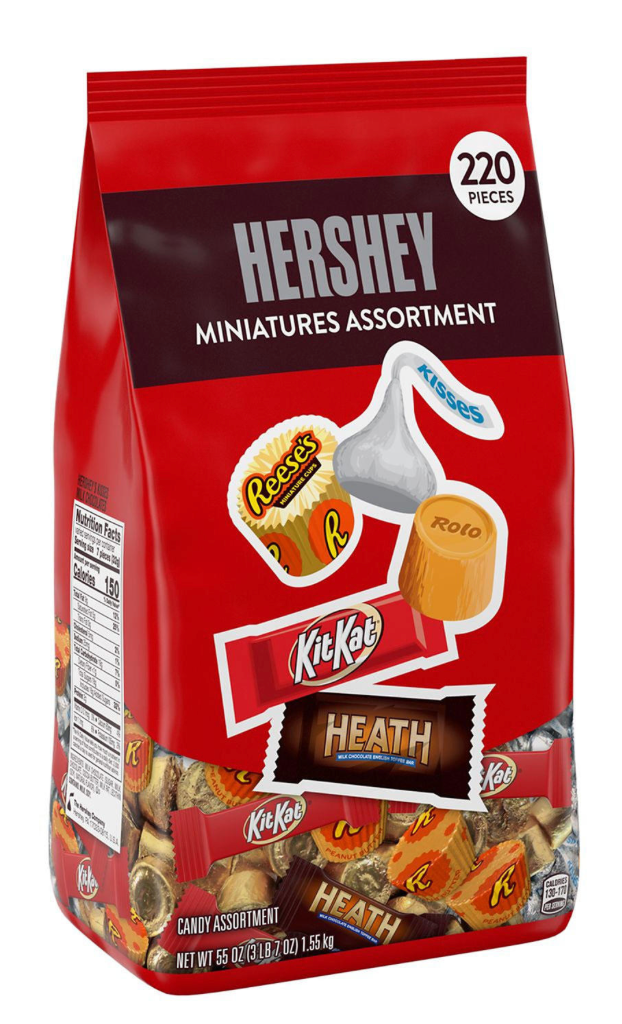 허쉬 Hershey's 초콜렛 5가지맛 밸류팩 220pc (1.55kg)