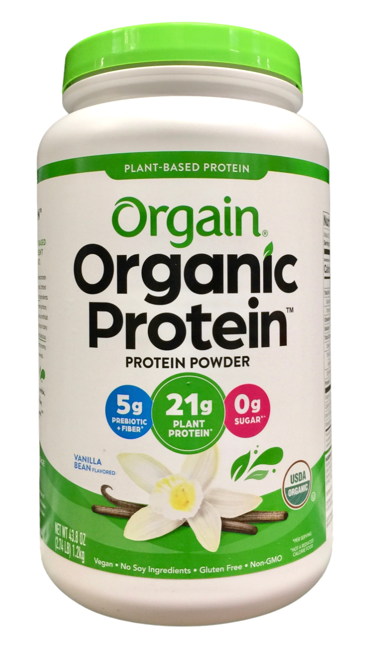 오가인 Orgain 유기농/Non-GMO 슈가/글루텐-프리 단백질 파우더 Vanilla Bean 1.2kg *단백질 21g*